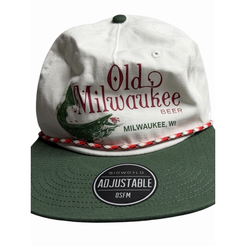 Old Milwaukee Beer Duck Hat Rope Brim Snapback Adjustable Hat New With Tags